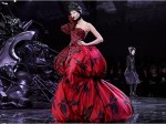 Alexander McQueen: red black haute couture gown