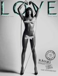 supermodel naomi campbell nude on the cover of love magazine