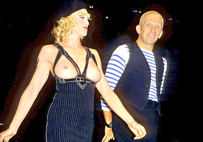 Topless Madonna walks Gaultier's runway show