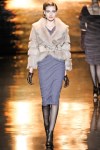 new york fashion week fur coat by Badgley Mischka