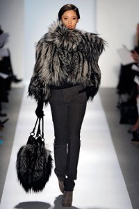 new york fashion week silverfox fur jacket by dennis basso
