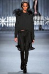 new york fashion week black fur coat by Vera Wang