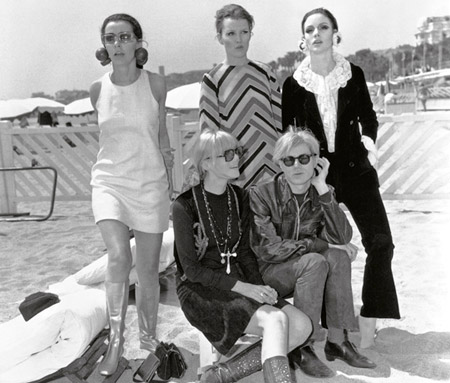 Andy Warhol & his Cannes entourage