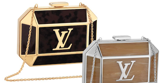 2 louis vuitton Minaudière Bijou in Amarante + Gold and in Mother of Pearl + Silver hangbags