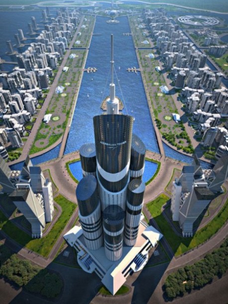 azerbaijan tower in baku 