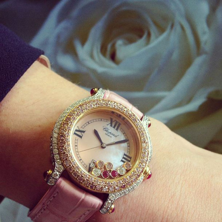chopard watch with diamonds