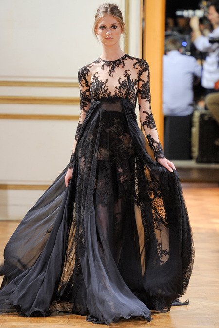 zuhair murad black evening gress
