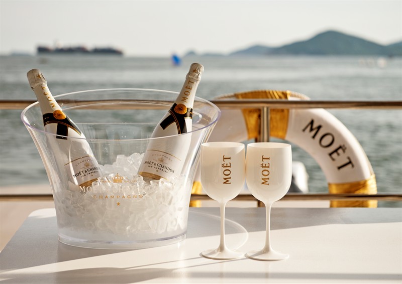 Moët & Chandon champagne by the sea