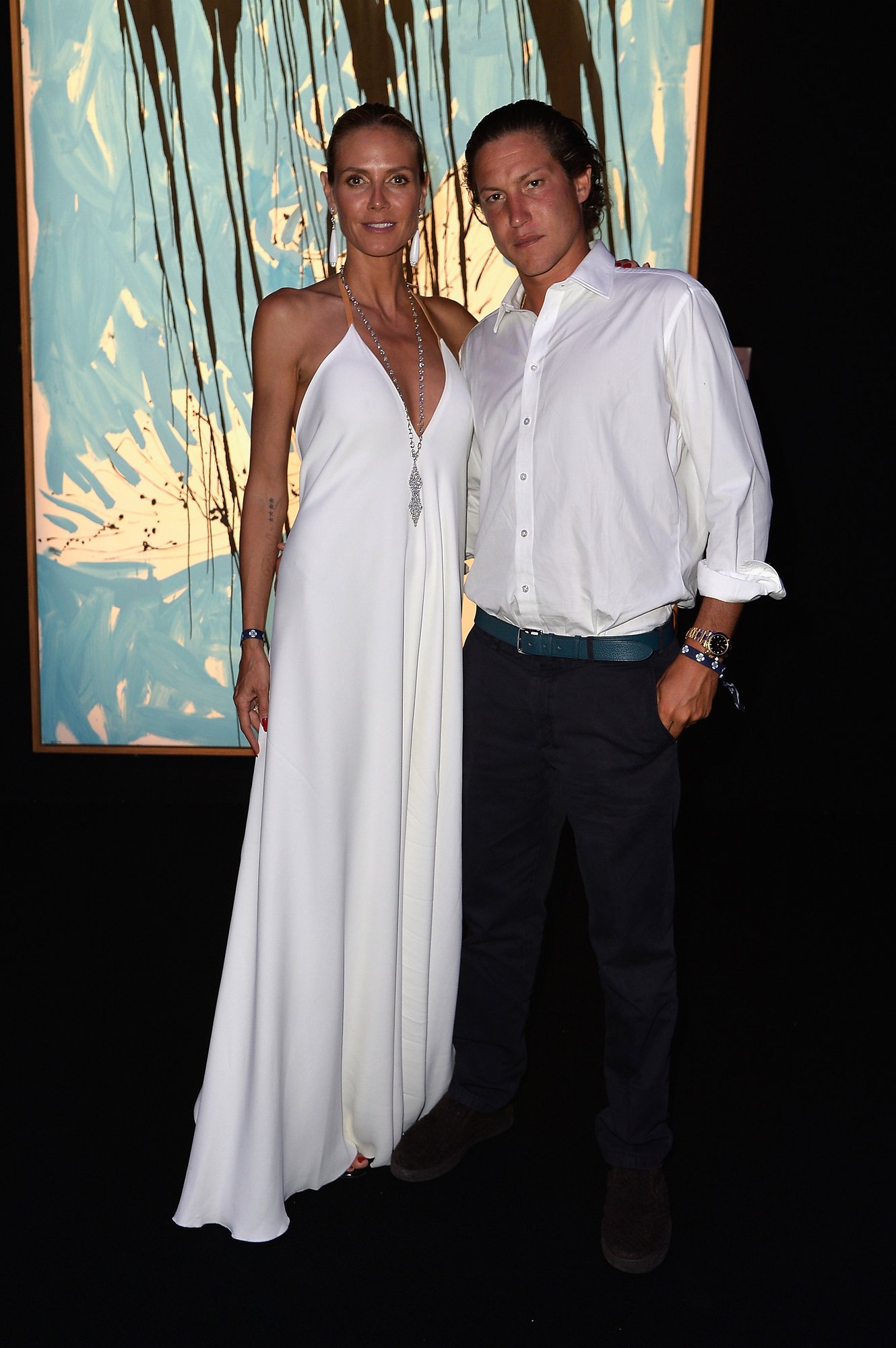 Chic couple Heidi Klum and Vito Schnabel at Leonardo DiCaprio Foundation Gala in St. Tropez