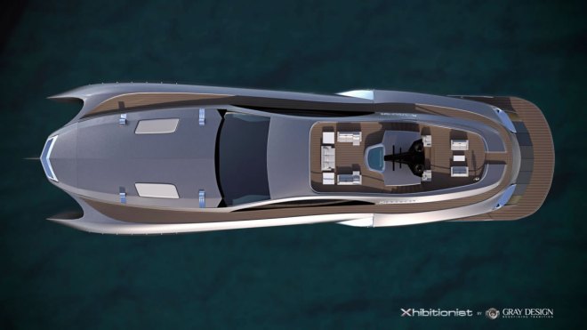 concept yacht from above