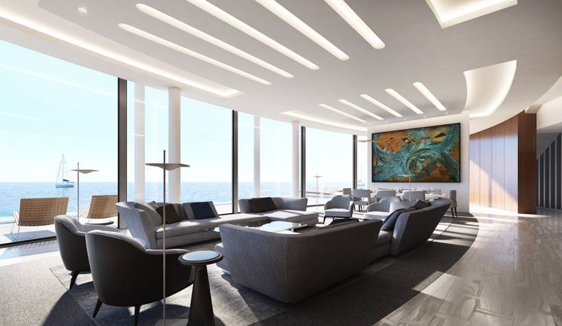 A futuristic floating residence concept called Sting Ray on the Aegean Sea