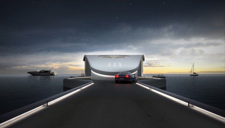 A futuristic floating residence concept called Sting Ray, Aegean Sea, Concept, White