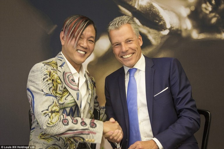 Stephen Hung with Rolls-Royce CEO Torsten Mueller-Oetvoes at Goodwood, England