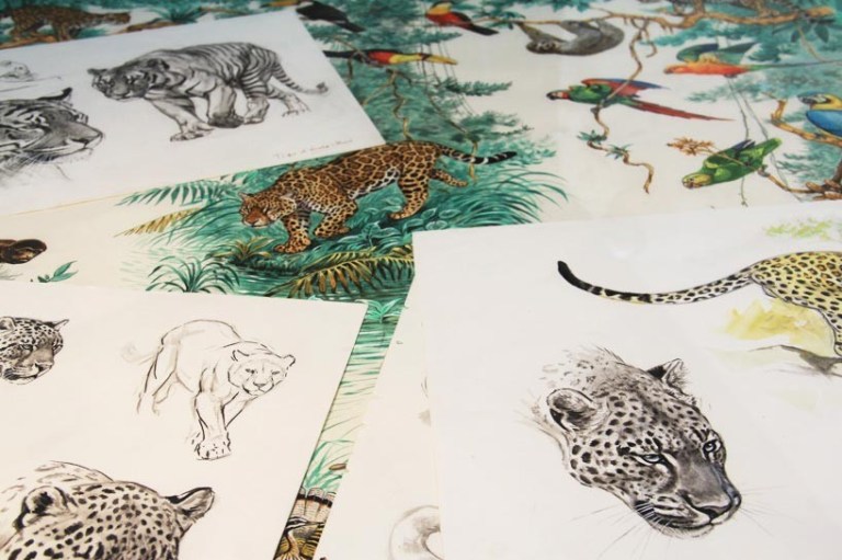 Robert Dallet illustration for Hermes tableware or homeware