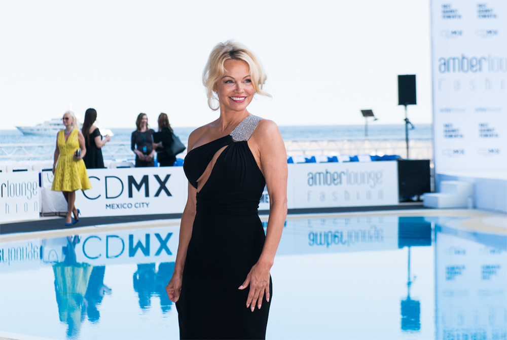 pamela anderson at mexico sponsored grand prix event in monaco