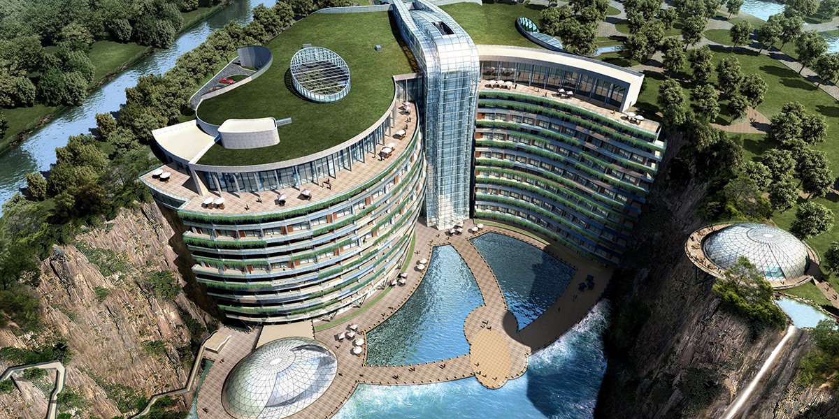 Shimao Wonderland hotel arial view