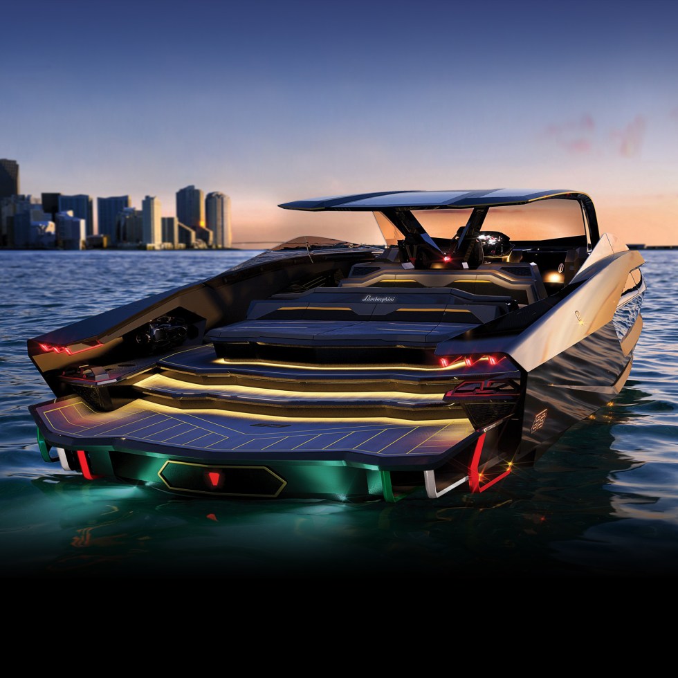 Tecnomar yacht on water