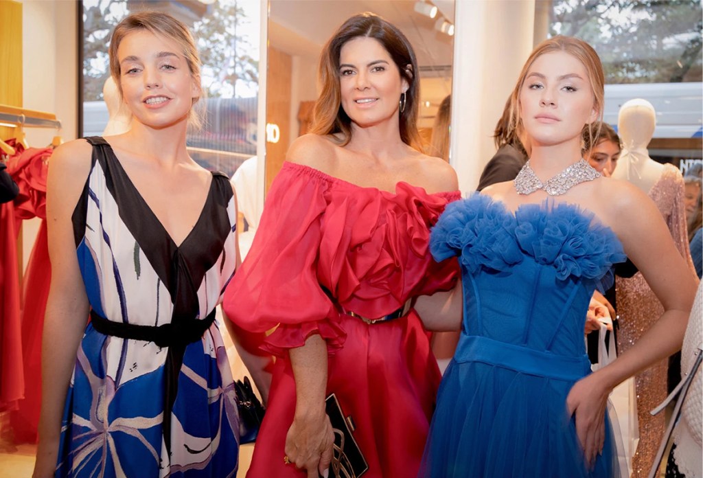 Designer Anne Fontaine pictured with models Natalya and Claire / Haute Models Monaco