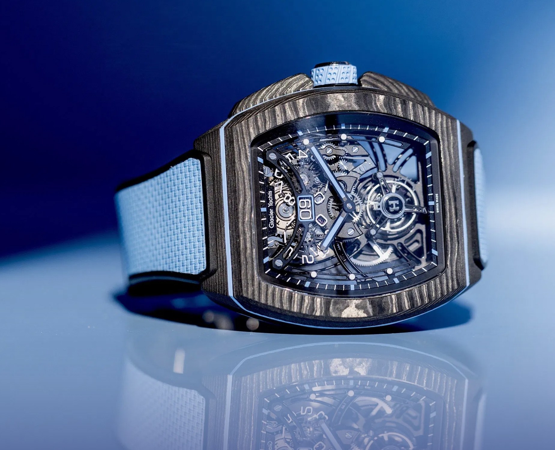 bianchet flying tourbillon grande dateblue watch