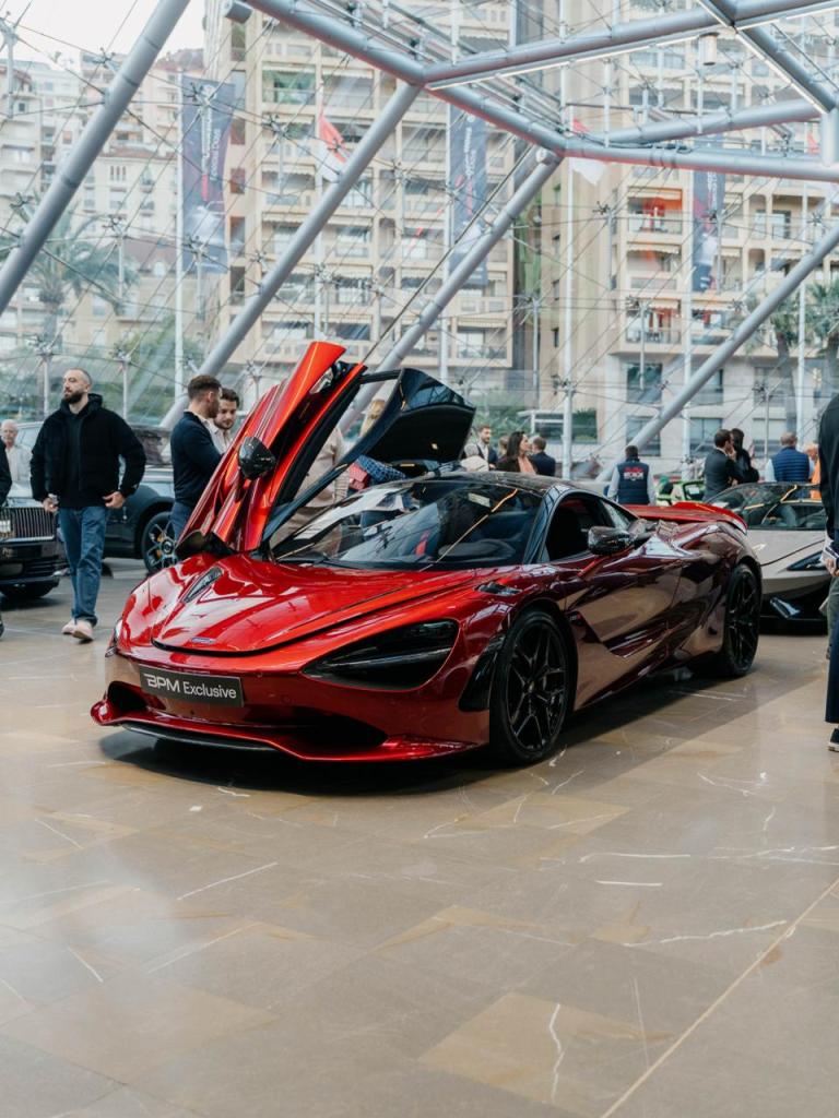 Monaco supercar red Mclaren sports car
