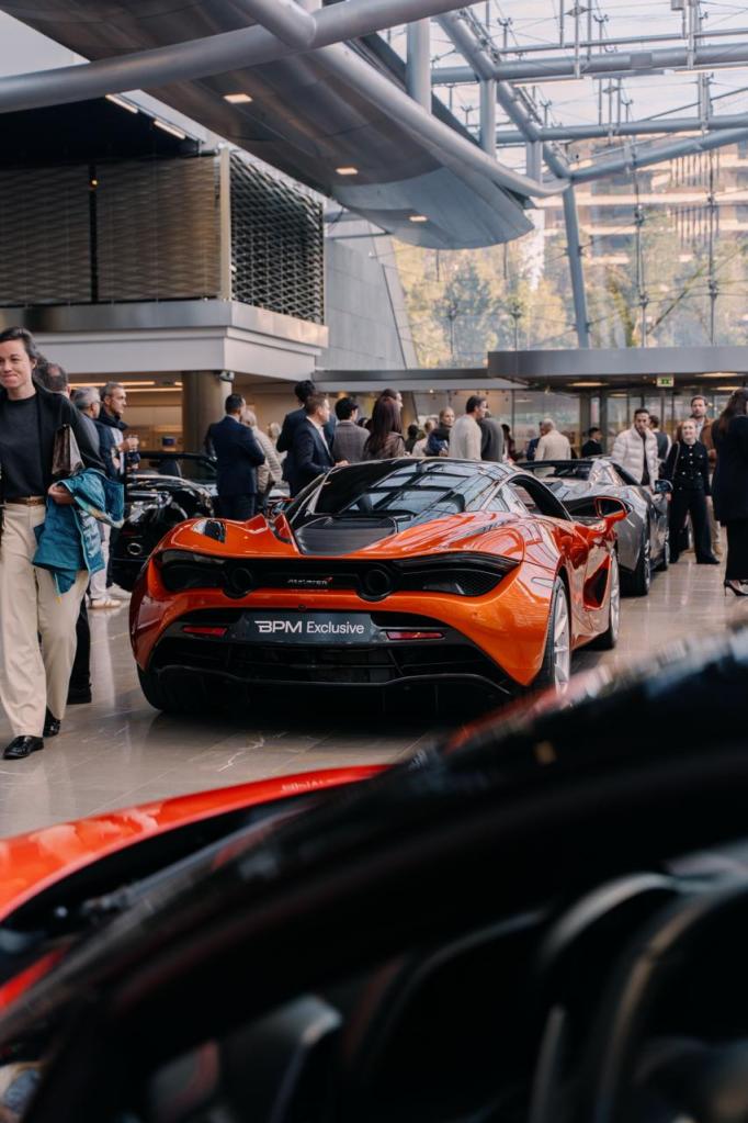 Monaco show orange Mclaren supercar