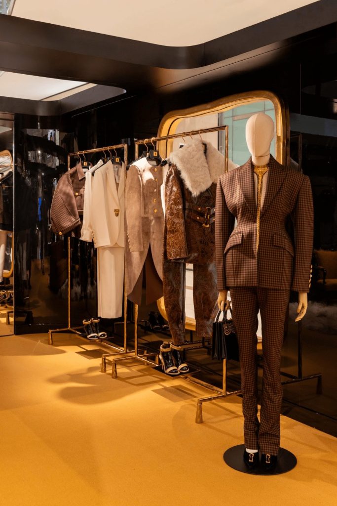 clothing on display at the Schiaparelli pop-up store