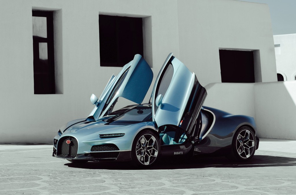 Bugatti Tourbillon open gullwing doors