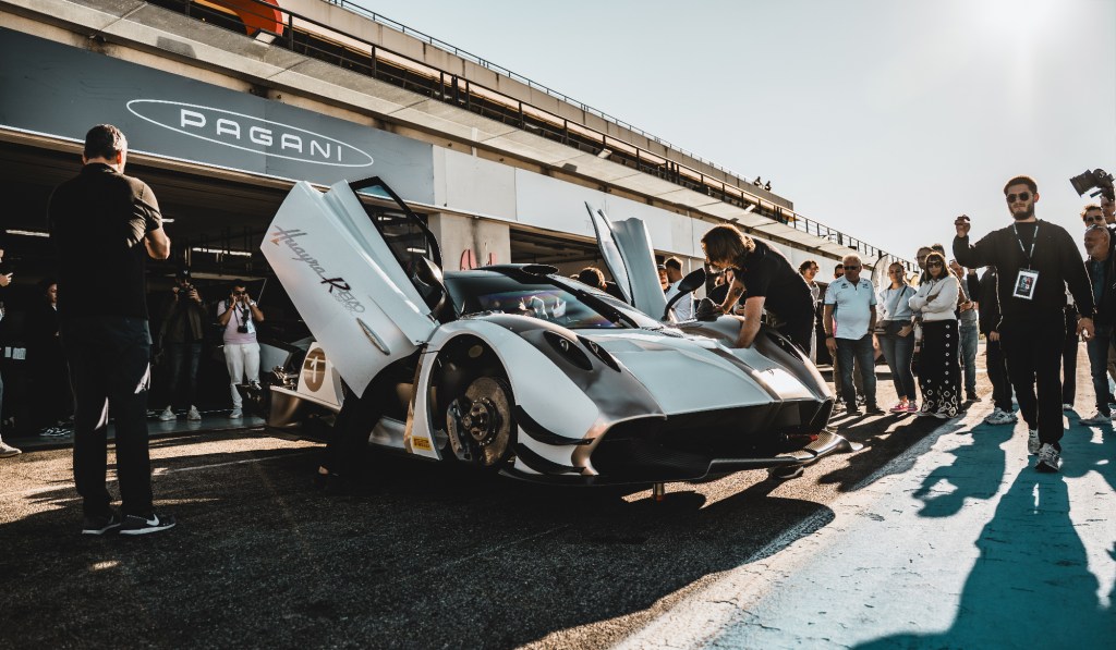 Pagani supercar at Paul Ricard Experience circuit.