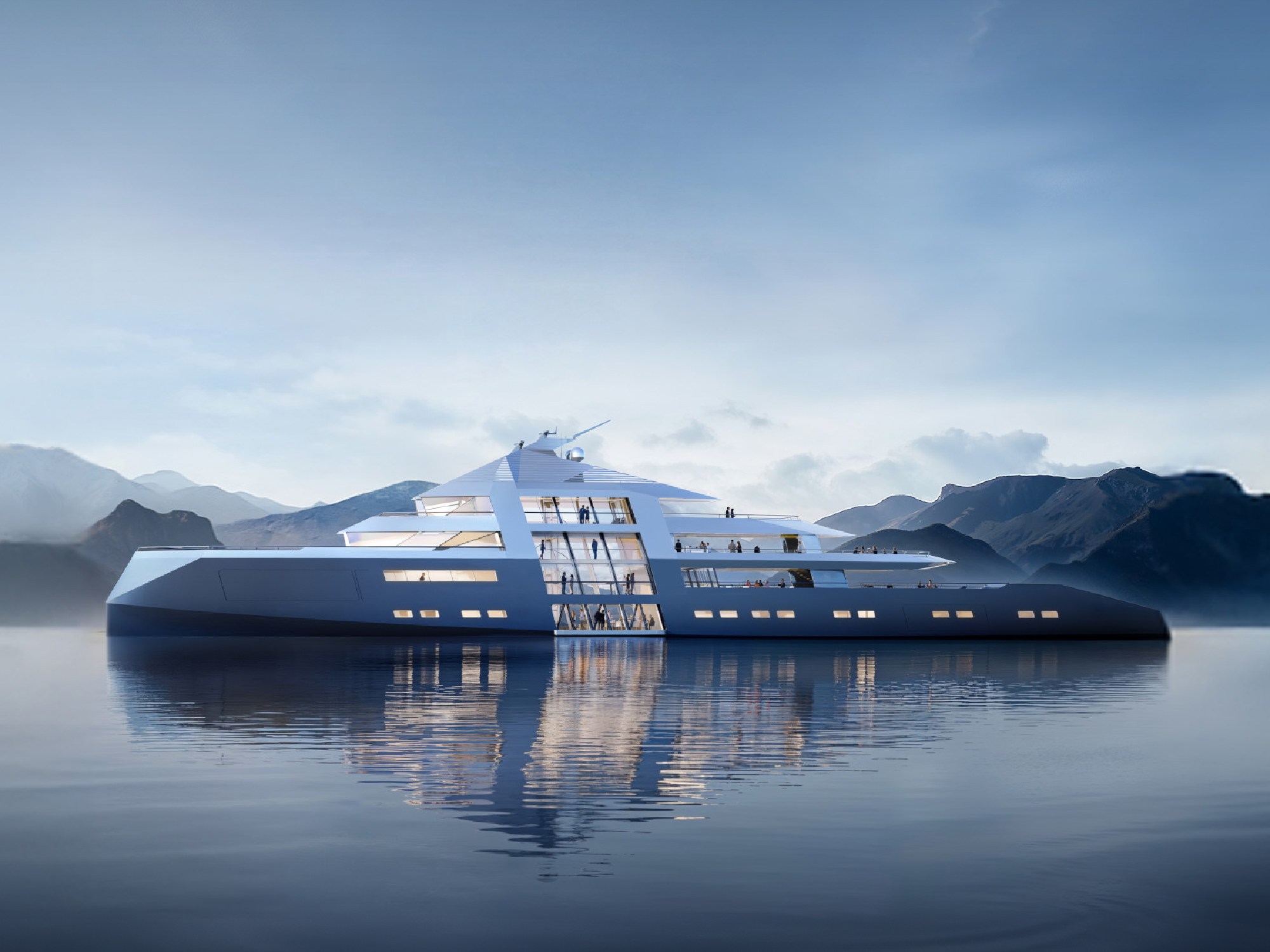 Superyacht concept Outlier I by Foster and Parters