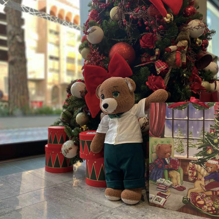 bpm foundation charity teddy bear leo in monaco showroom