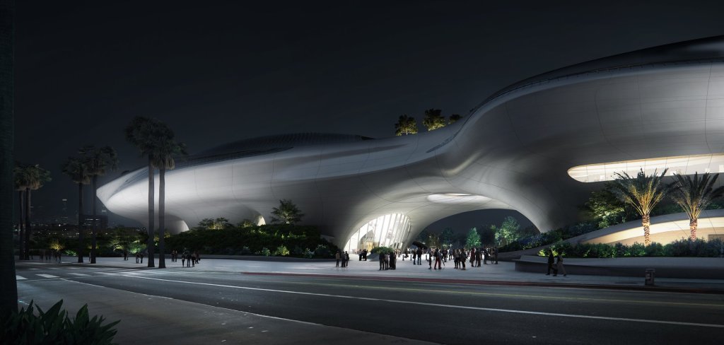 Lucas Museum at night slow exposre