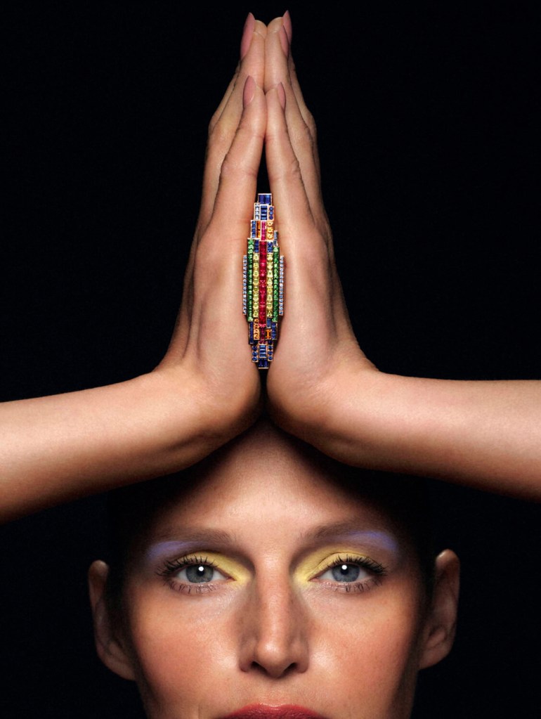 Hermès Haute Bijouterie accessories highlighting colorful precious and semi-precious stones