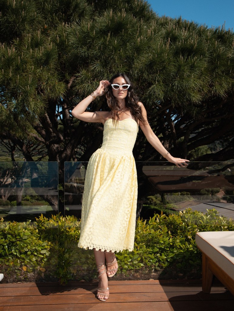 Ziya Shari looking retro at the Lily of the Valley in St Tropez