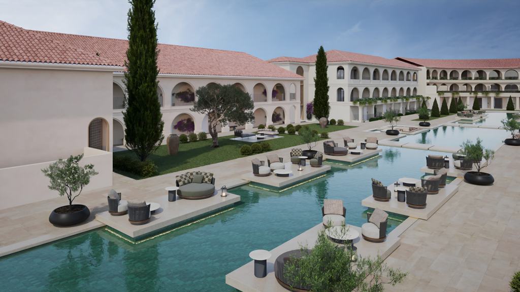 conrad corfu luxury hotel lagoon exterior