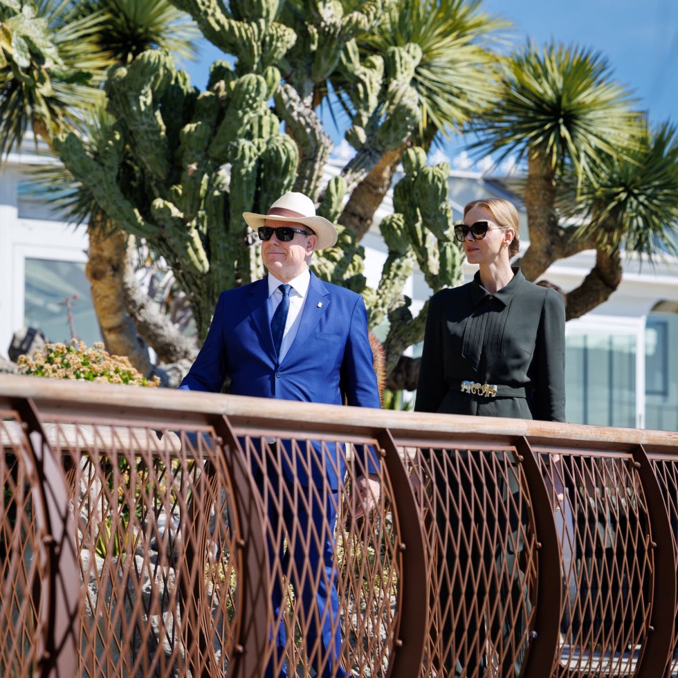 Prince Albert and Princess Charlene of Monaco visit Jardins Exotique