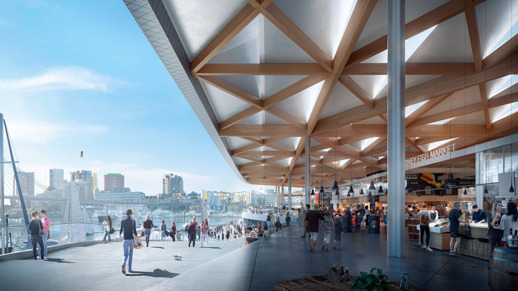 Sydney Fish Market rendering