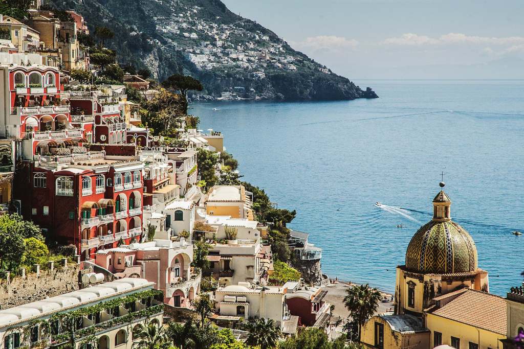 Mediterranean coastline in italy