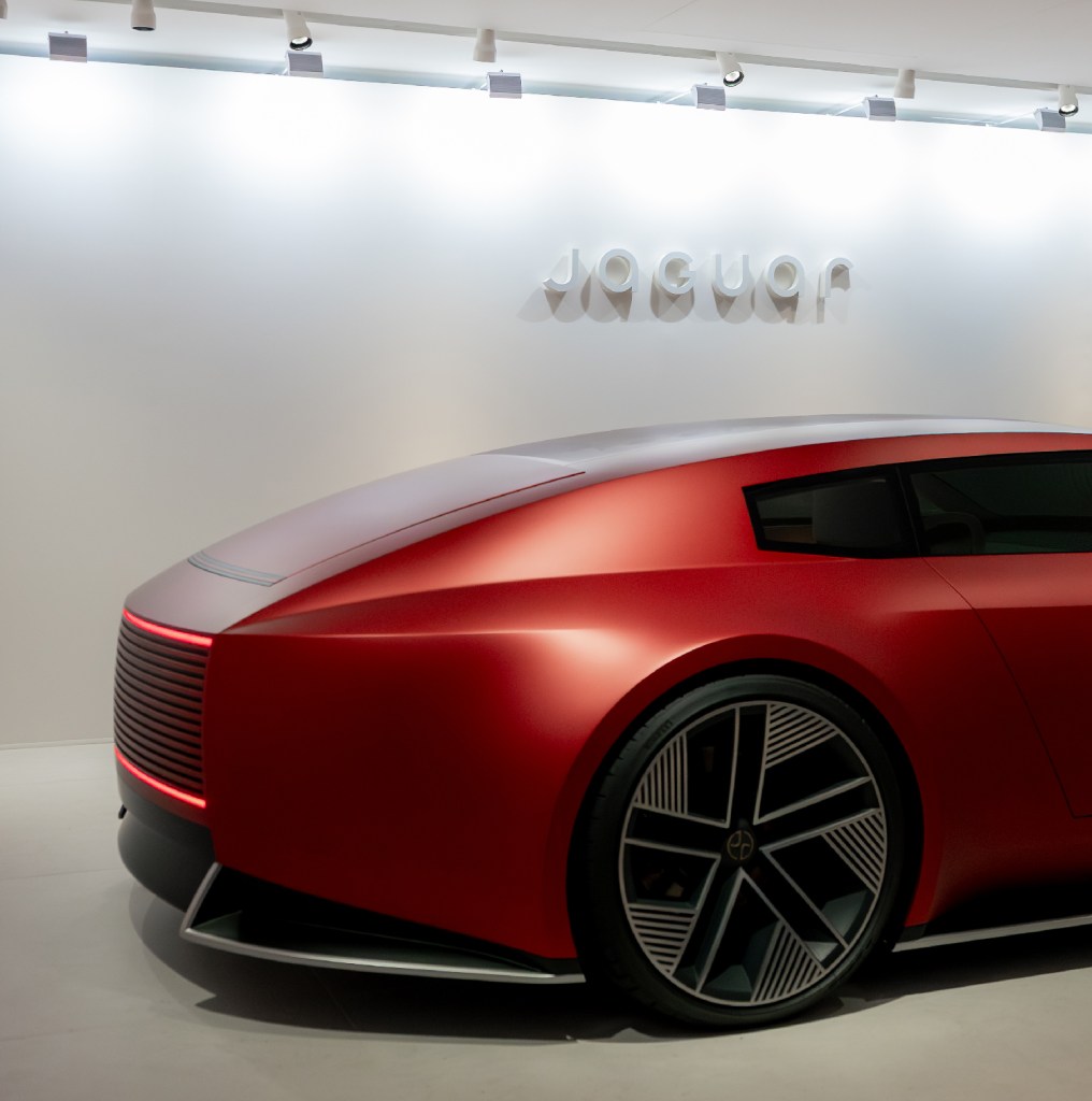 Jaguar Type 00 red color from the back