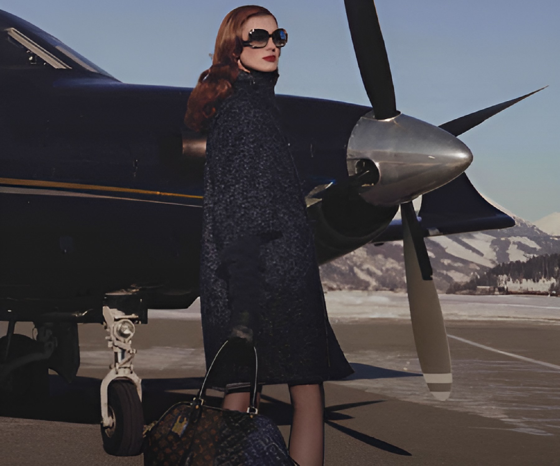 model olga sherer in louis vuitton fall 2011 campaign