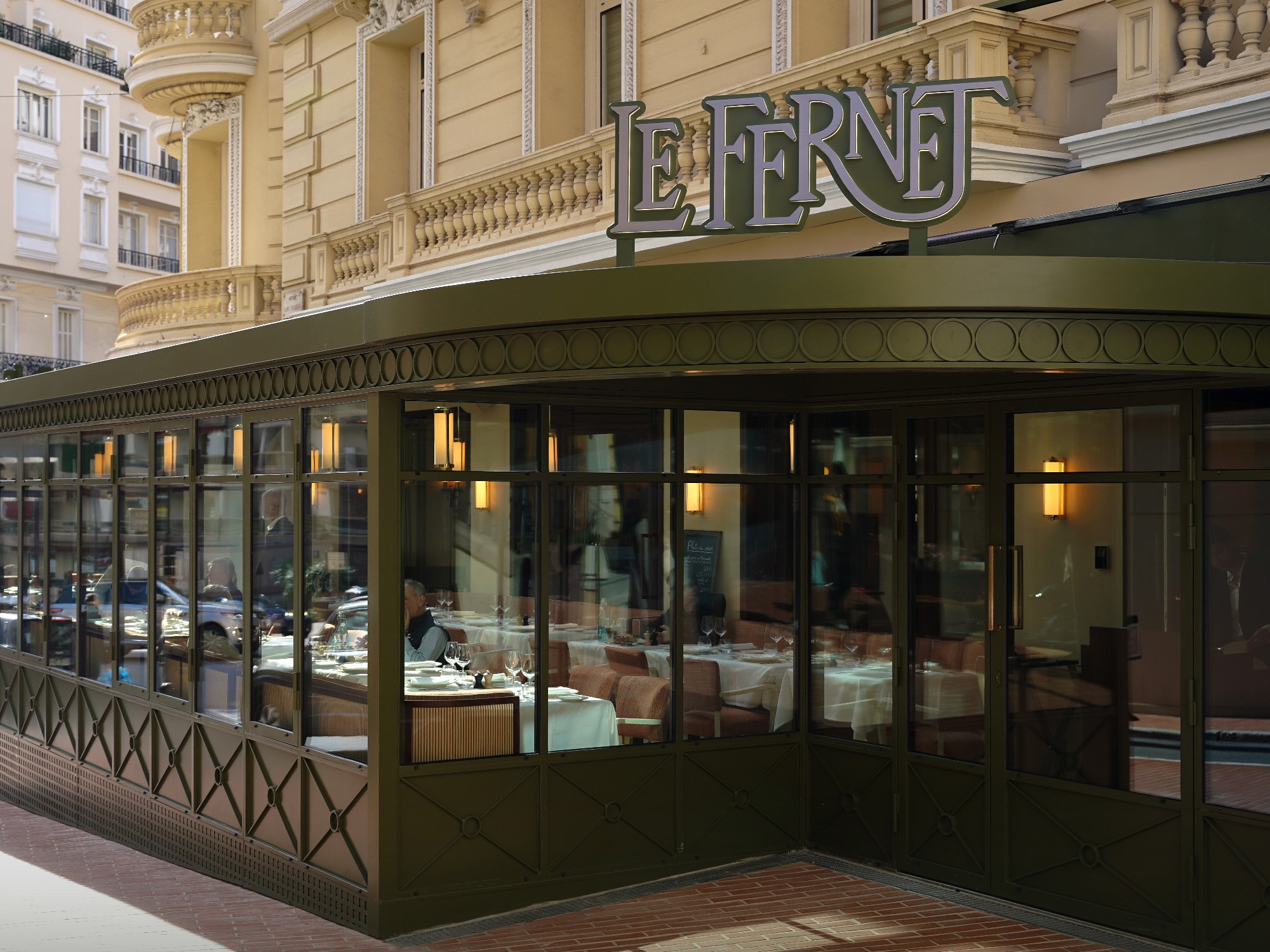 le fernet monaco brasserie restaurant exterior signage
