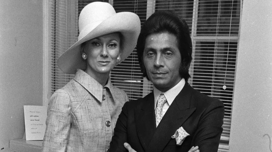 Valentino Garavani with model wearing large hat