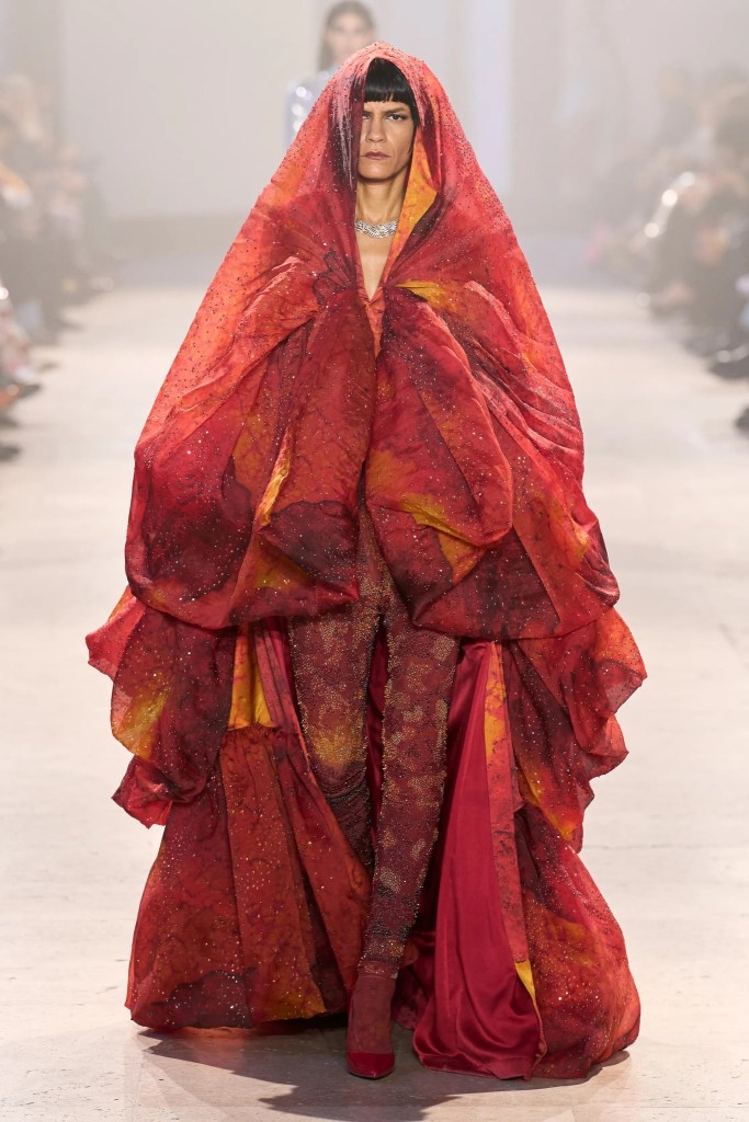 rahul mishra alchemy haute couture red oversiwe look