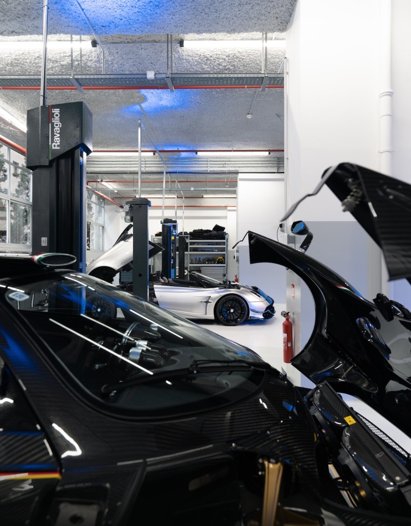 Pagani cars inside the Monaco showroom n Fontvieille