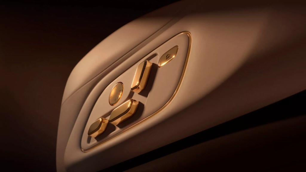 luxury suv gold interior details