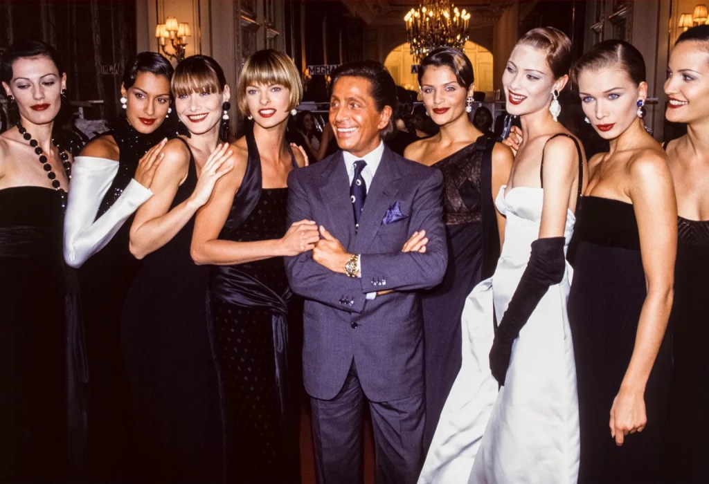 Valentino and super models