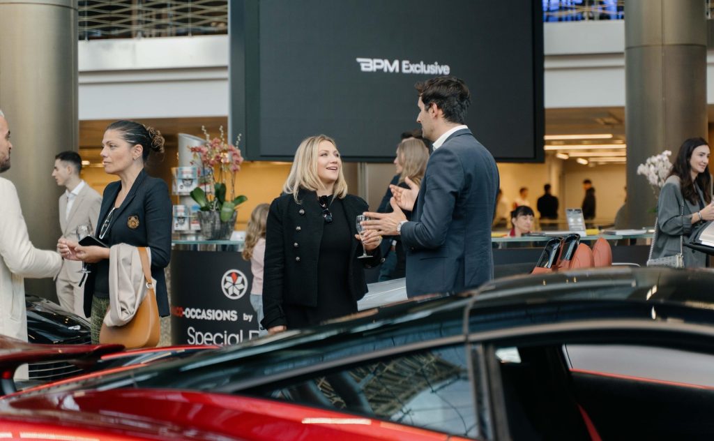 Olga Barrale at the Aston Martin stand during the champage reception
